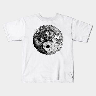 Yin Yang natural landscape. Day and night Kids T-Shirt